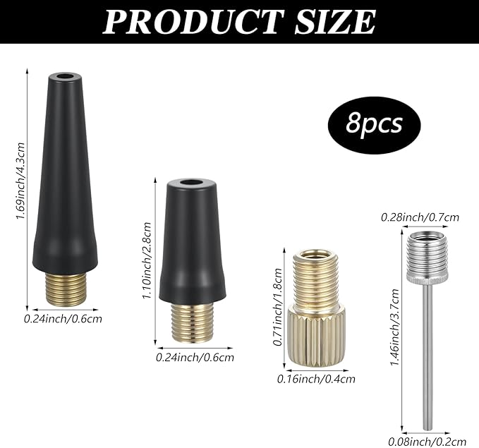 8PCS Needle Inflating Tire Pump
