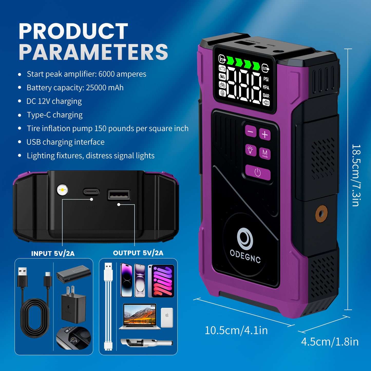 Arrancador de batería (morado)