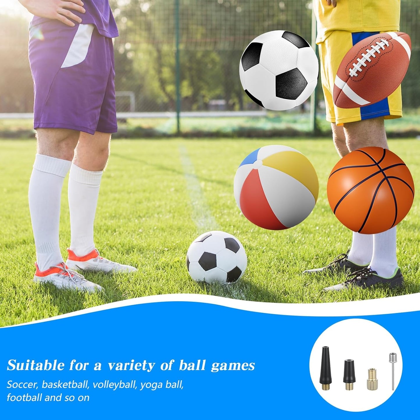 8PCS Needle Inflating Tire Pump