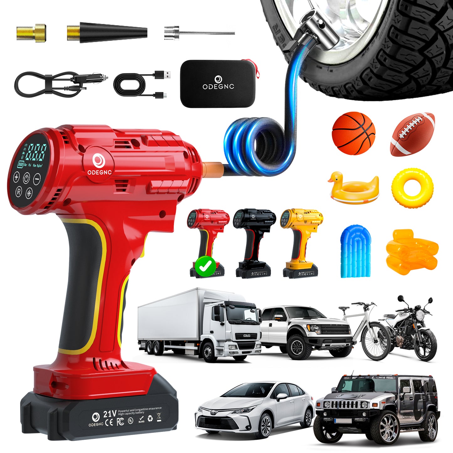 Bomba de aire (roja) 