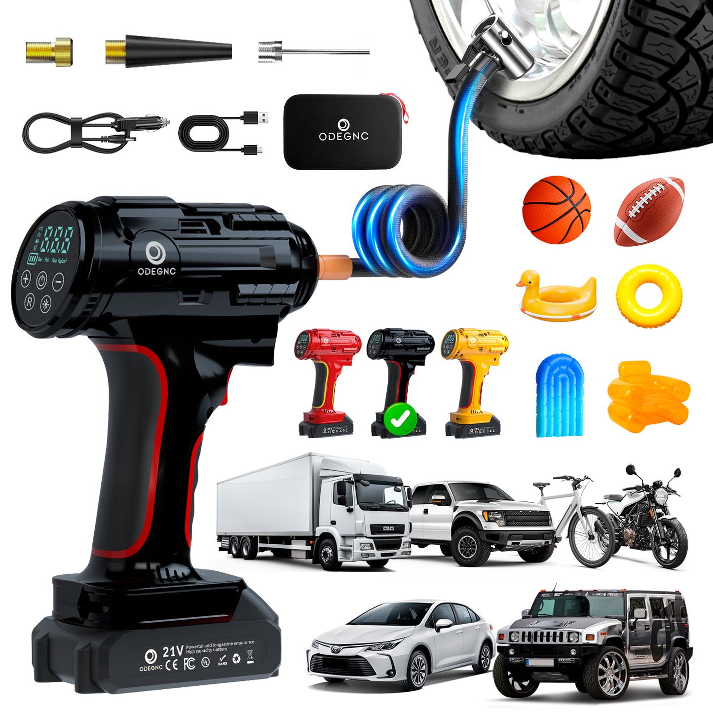 Bomba de aire (negra) 