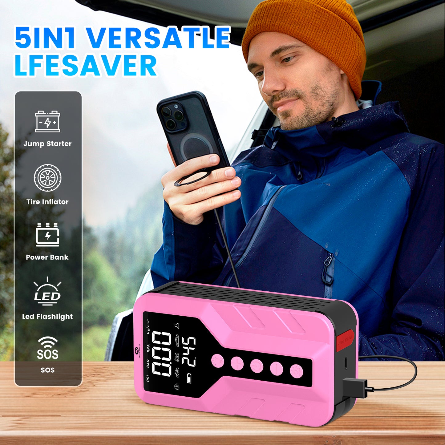 Jump Starter (Dark Pink)