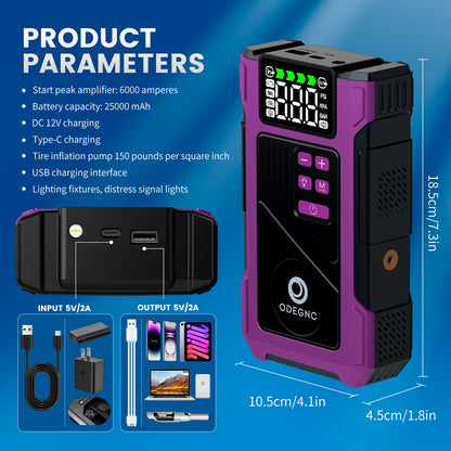 Arrancador de batería (morado) 